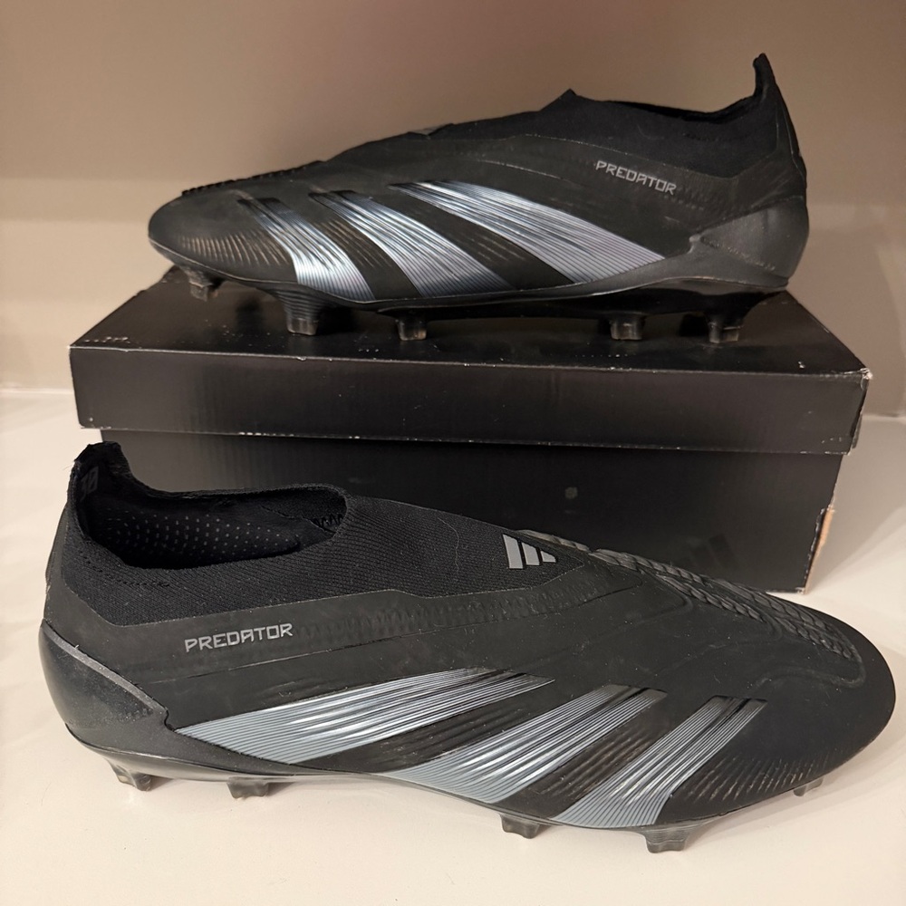 Adidas Predator Elite LL FG Black Carbon Soccer Cleats Size 10.5